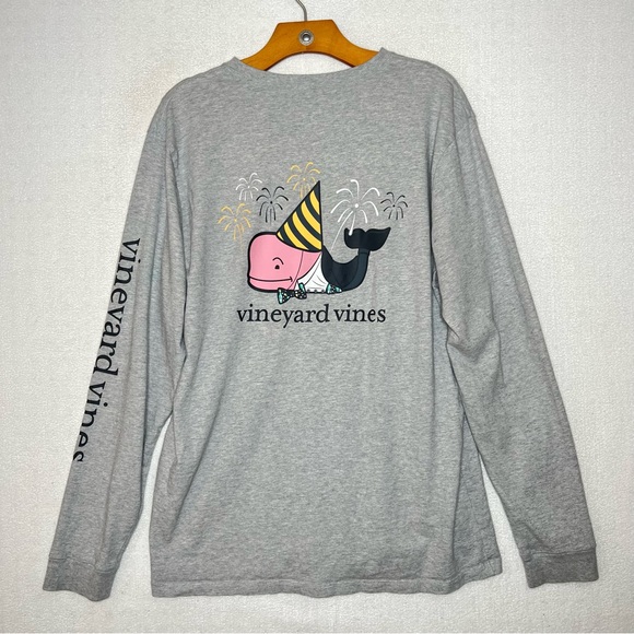 Vineyard Vines Other - Vineyard Vines Gray Firework Celebration Long Sleeve Graphic Tshirt Size M